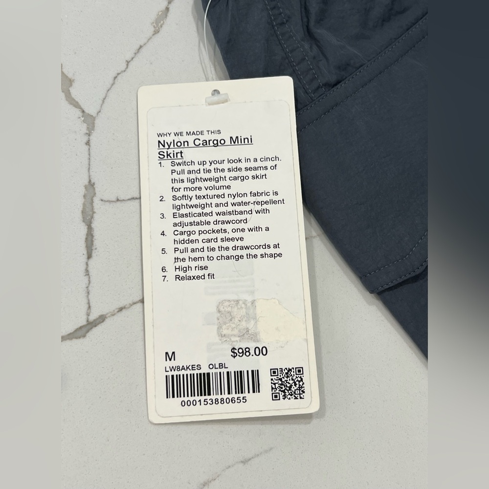 NWT LULULEMON NYLON CARGO MINI SKIRT - Picture 3 of 3
